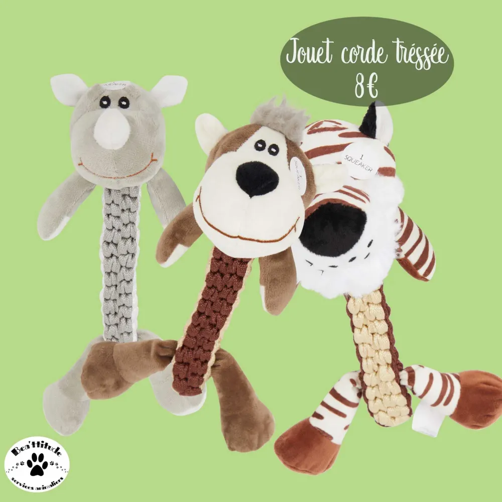 Jouet corde tréssée