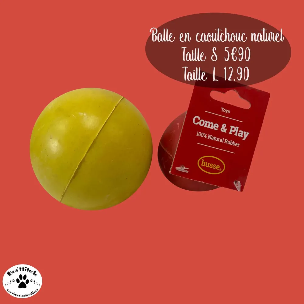 Balle en caoutchouc naturel